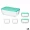 Комплект Кутии за Обяд Snow Box Квадратен Бял цвят тюркоаз (4 броя)